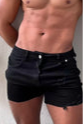 Black Denim Short Shorts