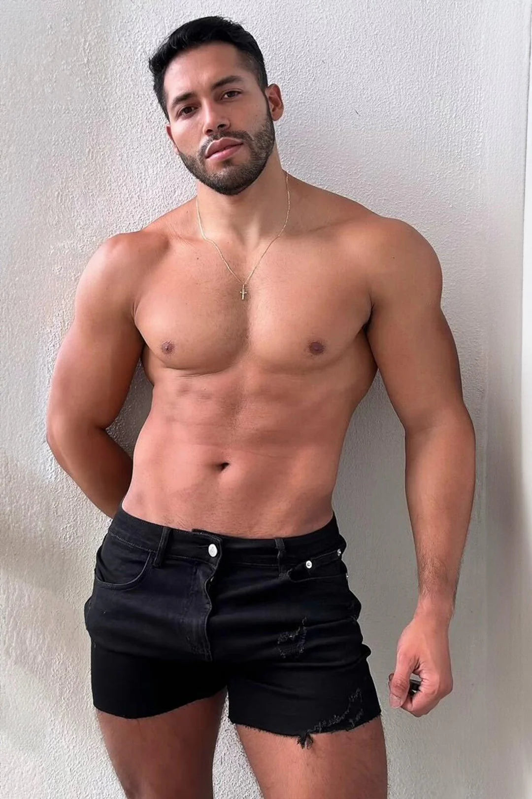 Black Denim Short Shorts