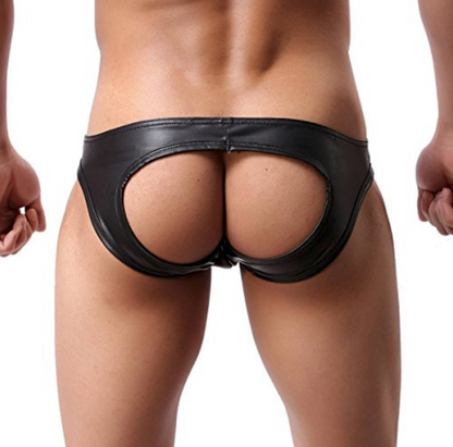 Open Back Premium Leather Jockstrap